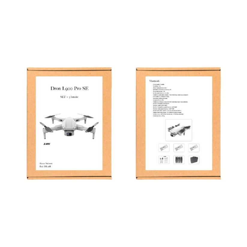 Dron L900 Pro SE s 4K Kamerou / GPS / 3 Baterie - Stříbrná