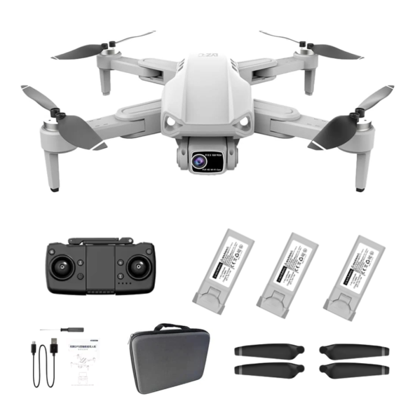 Dron L900 Pro SE s 4K Kamerou / GPS / 3 Baterie - Stříbrná